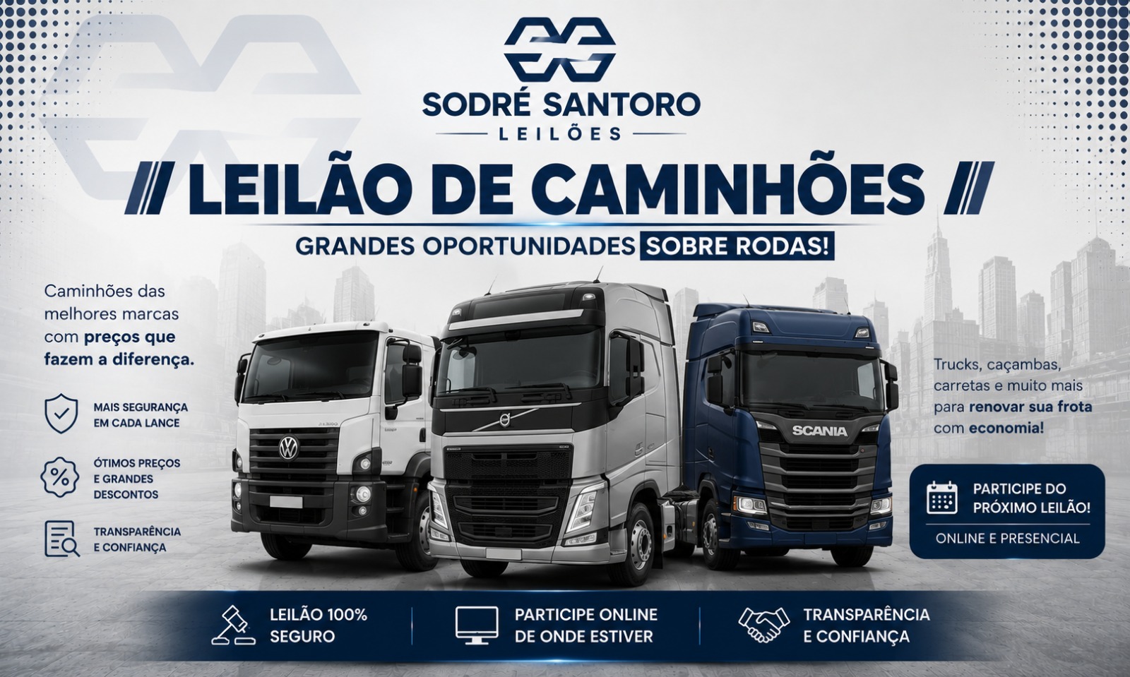 Leilão de Caminhões - Quinta-Feira - 08/10/2026